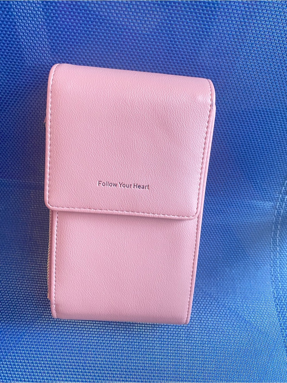 Pink 'Follow Your Heart' Crossbody Phone Bag
